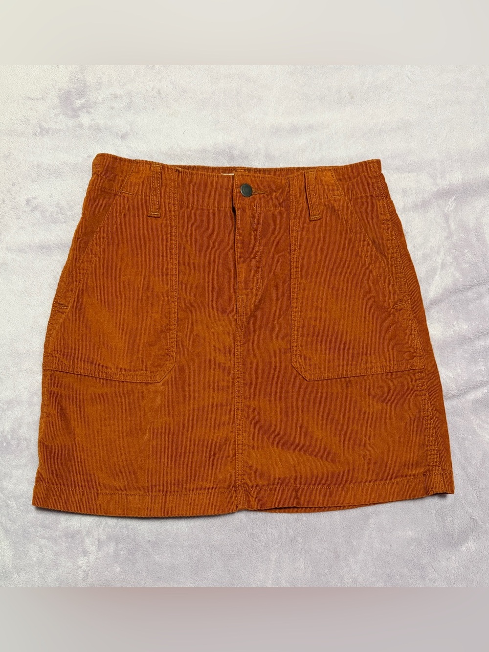Old Navy Rust-Orange Corduroy Mini Skirt